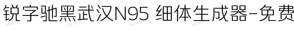 锐字驰黑武汉N95 细体生成器字体转换